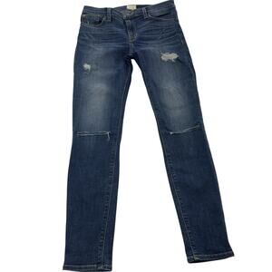Hudson Jeans Womens 27‎ Blue Krista Ankle Super Skinny Distressed Stretch Denim